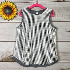 Athleta Girl White Mesh Tank Top Kids Size S Sleeveless Athletic Casual Top